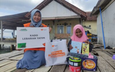 BAHAGIANYA ANDINI SAAT TERIMA KADO LEBARAN YATIM DI RAMADHAN INI