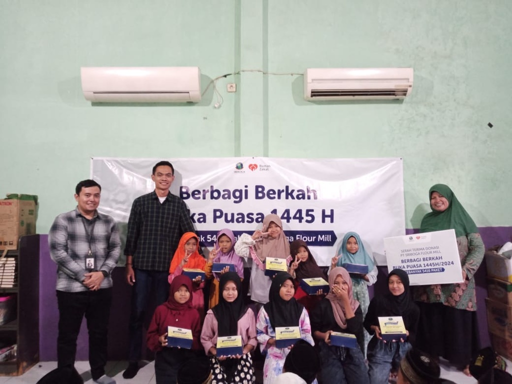SRIBOGA FLOUR MILL KEMBALI GANDENG RUMAH ZAKAT BAGIKAN 5.416 PAKET BERBAGI BERKAH BUKA PUASA