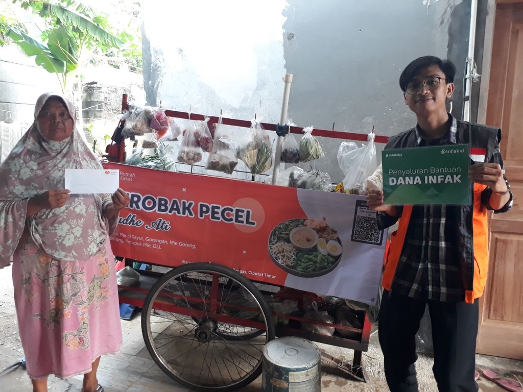 BERI BANTUAN MODAL USAHA, RUMAH ZAKAT DAN INFAK.ID SOKONG EKONOMI WARGA BINTARO