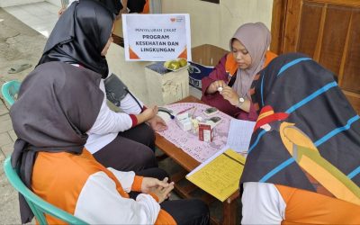 CIPTAKAN MASYARAKAT YANG SEHAT DAN PRODUKTIF, RUMAH ZAKAT ADAKAN PEMERIKSAAN KESEHATAN GRATIS UNTUK MASYARAKAT
