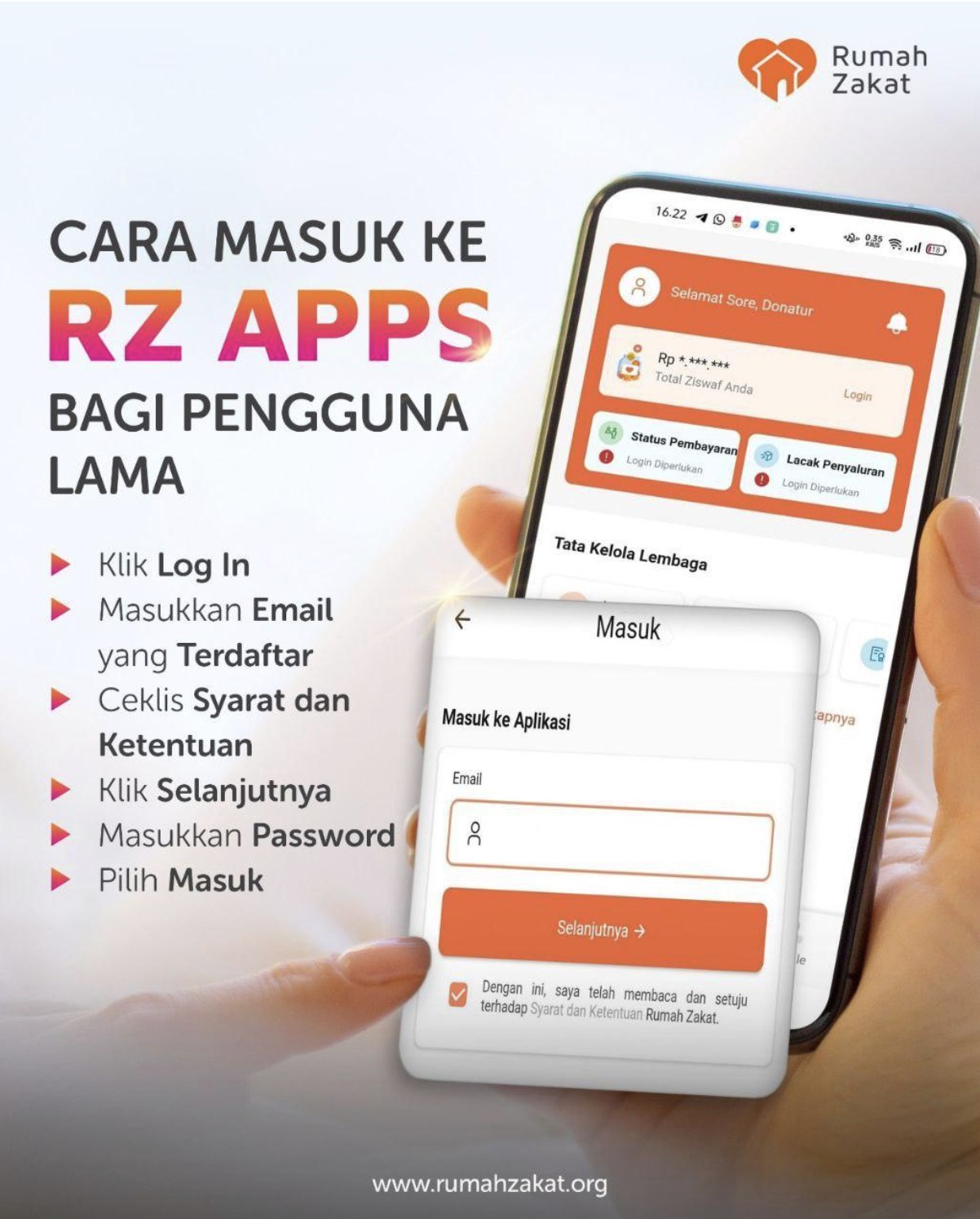 Guide to Logging In to RZ Apps for Existing Users