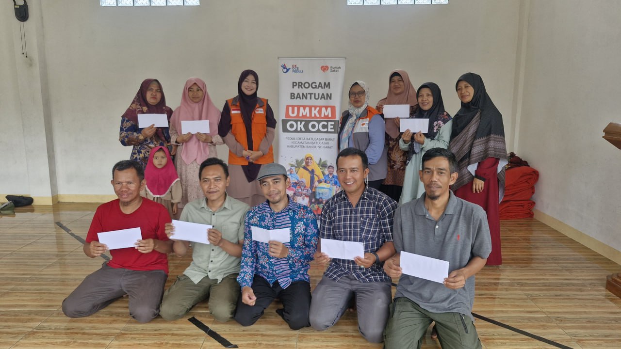 Rumah Zakat Salurkan Bantuan UMKM dari OK OCE PEDULI dan Adakan Pembinaan Legalitas Usaha