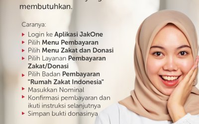 Tunaikan Zakat & Donasi Semudah Chatting di JakOne Mobile