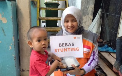 Rumah Zakat Cegah Stunting Balita di Bebedahan Lewat Pemberiaan Makanan Tambahan