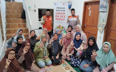 OK OCE Peduli Bersama Rumah Zakat Salurkan Bantuan Usaha Kepada 10 UMKM di Padasuka