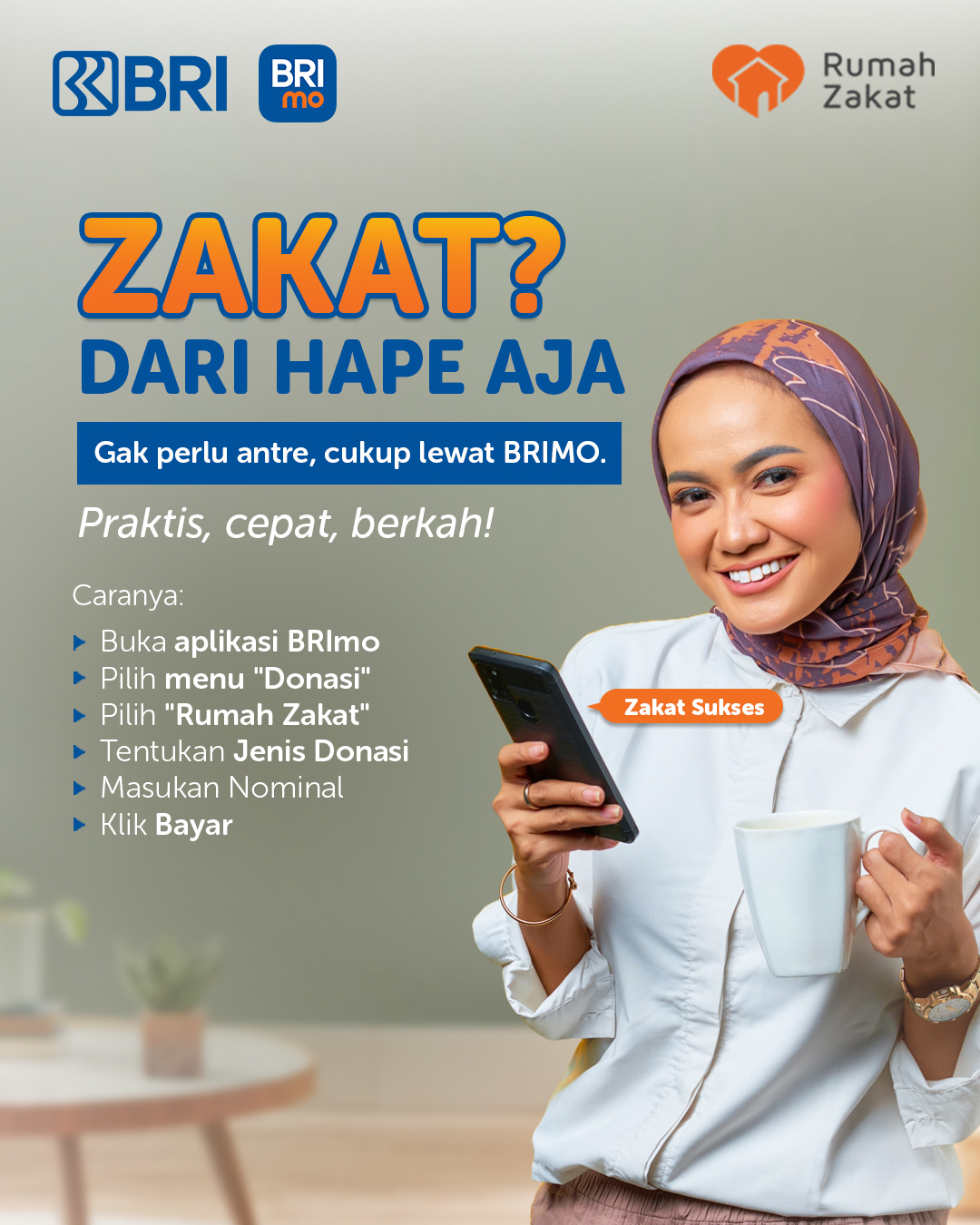 Poster Zakat Dari Hape Aja BRIMo