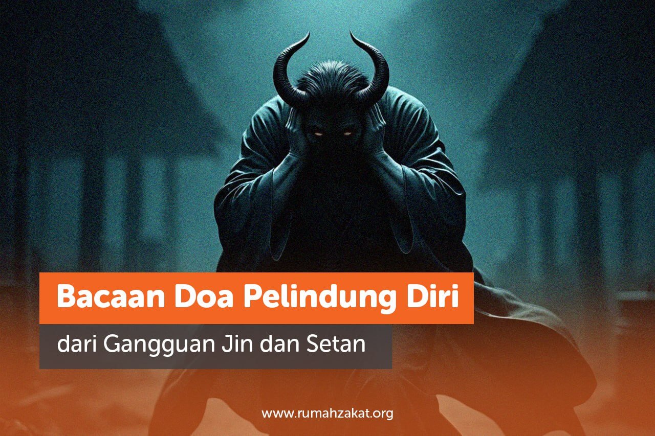Tangan seorang Muslim berdoa memohon perlindungan dari gangguan jin dan setan
