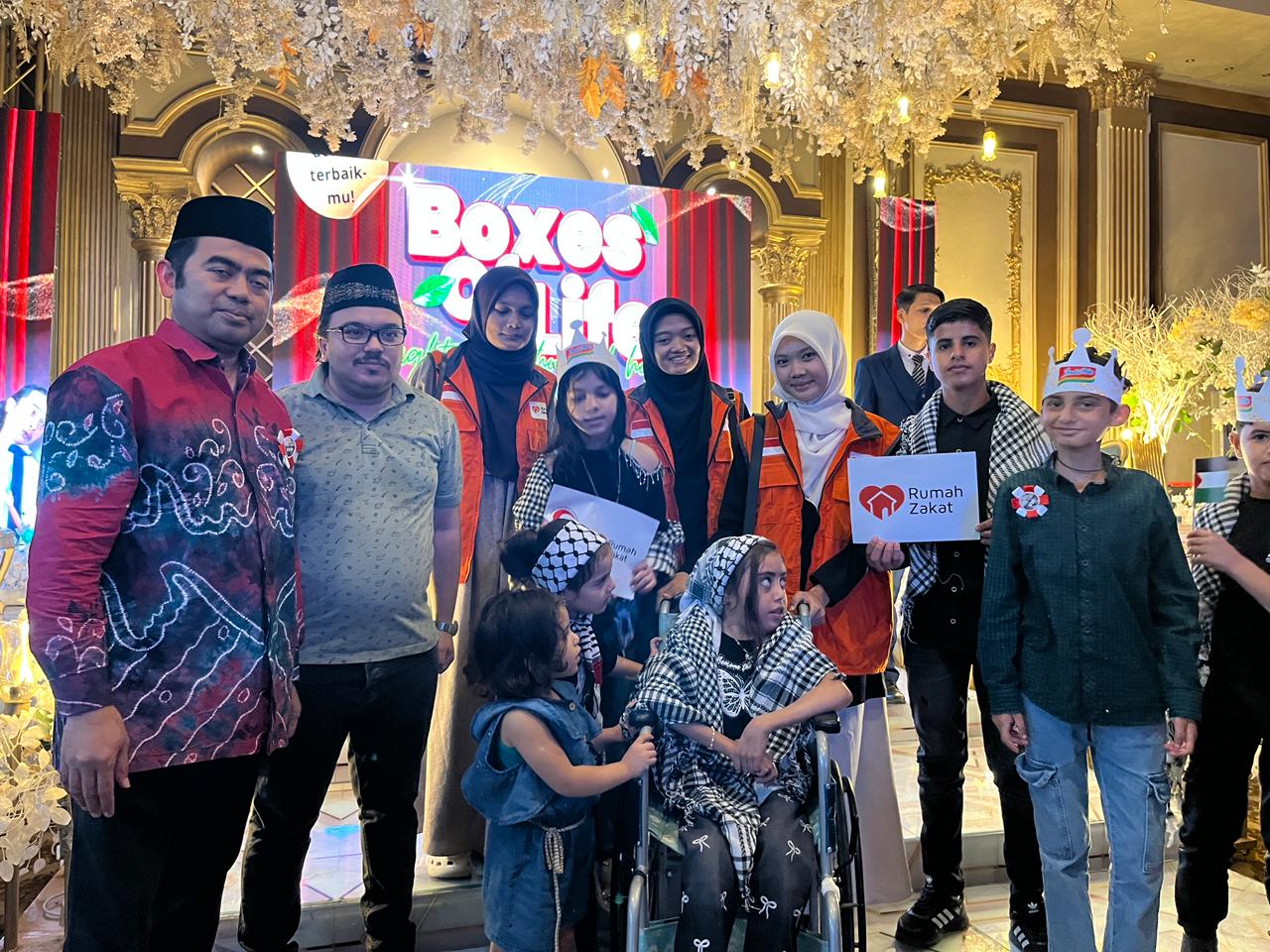 palestina 3 Relawan Rumah Zakat Mesir menghadiri acara Boxes of Life Palestina di Cairo