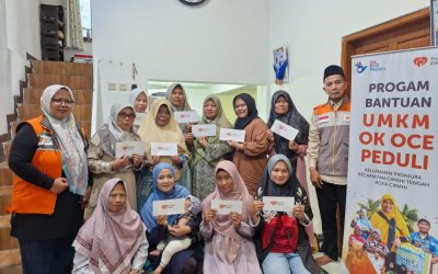 Oke Oce Peduli Bersama Rumah Zakat Salurkan Modal Usaha untuk UMKM