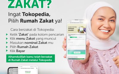 Klik Tokopedia, Salurkan Zakat Lewat Rumah Zakat!