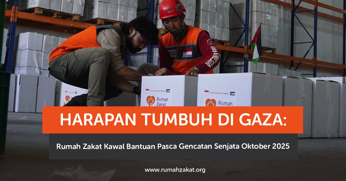 photo_2025-10-09_15-55-49 Relawan Rumah Zakat menyalurkan bantuan kemanusiaan Gaza pasca gencatan senjata Oktober 2025