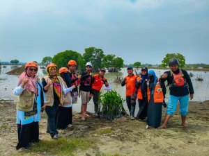 Relawan Rumah Zakat menanam mangrove pada International Volunteer Day 2025.