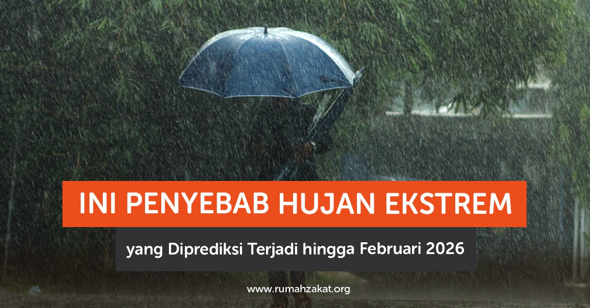 Langit gelap dan hujan ekstrem mengguyur kota besar di Indonesia pada awal 2026