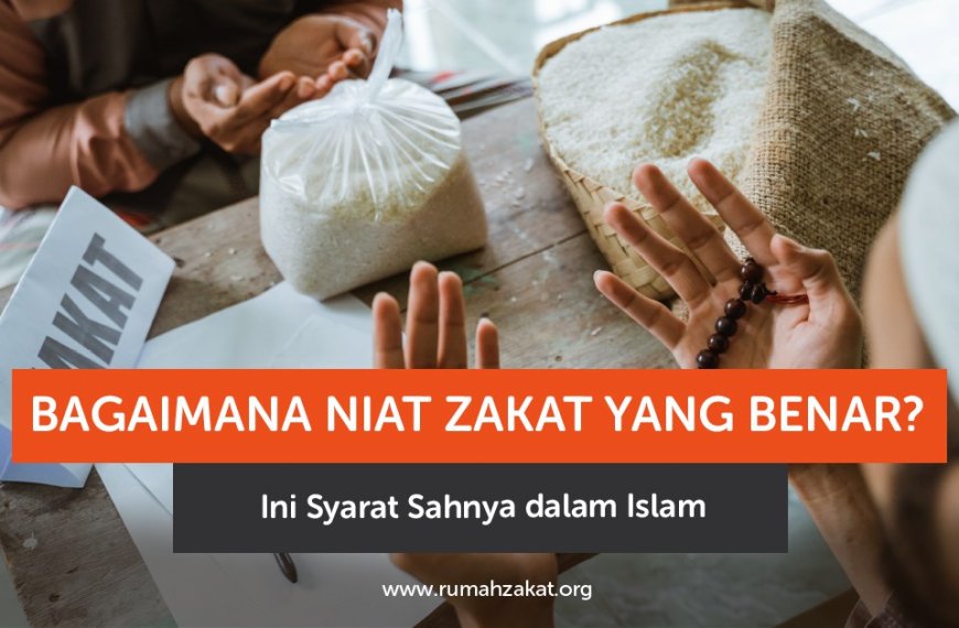 Ilustrasi Muslim menunaikan zakat dengan niat yang benar.