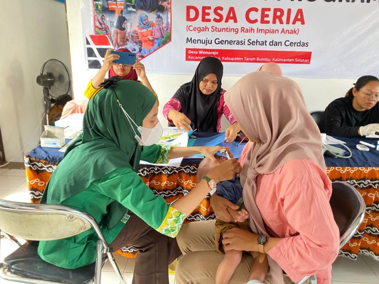 PT Borneo Indobara dan Rumah Zakat Sukses Meramaikan Posyandu Balita Lewat Program Desa Ceria dan Sistem ILP