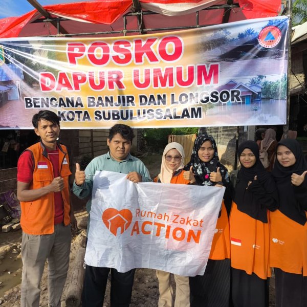 Relawan Rumah Zakat Subulussalam Menyalurkan Bantuan Sembako…