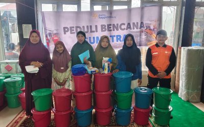 Bantu warga Agam, Sharing Happines Salurkan Hygiene Kit Untuk Penyintas Banjir Melalui Rumah Zakat
