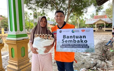 PT Exotic Nusantara Bersama Rumah Zakat Salurkan 133 Paket Sembako di Gampong Pante Lhong, Bireuen