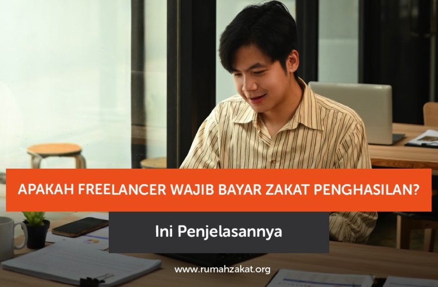 “Ilustrasi freelancer menunaikan zakat penghasilan”