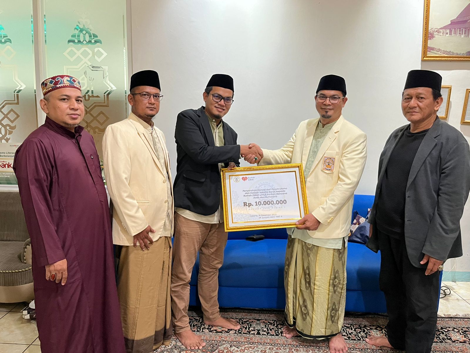 DPW FUHAB Jakarta Barat Salurkan Donasi Rp10 Juta untuk Korban Bencana Sumatera