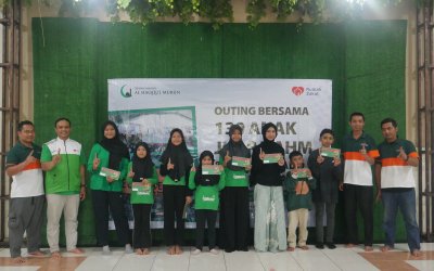 Dewan Masjid Al Haqqul Mubiin Bersama Rumah Zakat Gelar Outing Class untuk Anak Juara Yatim