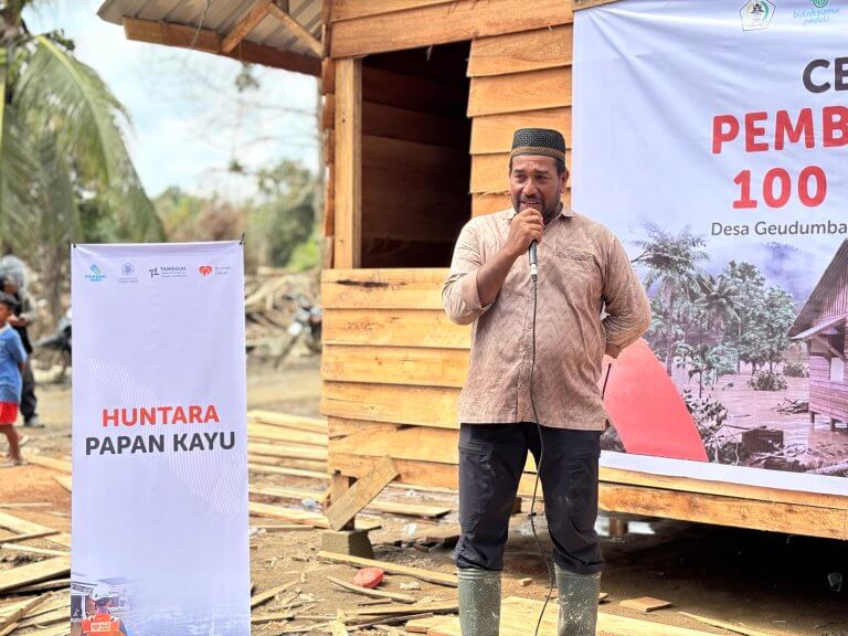 Opening Ceremony Program Pembangunan 100 Huntara di Desa Geudumbak Aceh Utara