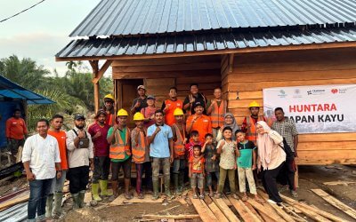 Opening Ceremony Program Pembangunan 100 Huntara: Gerbang Awal Kemandirian Ekonomi dan Tangguh Secara Karya di Desa Geudumbak Kec. Langkahan Kab. Aceh Utara