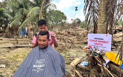 Program Cukur Gratis Aceh Utara, Upaya Rumah Zakat Pulihkan Martabat dan Ekonomi Penyintas