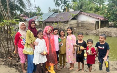 Sherly Bersama Rumah Zakat Kunjungi Lokasi Terdampak Banjir di Pidie Jaya