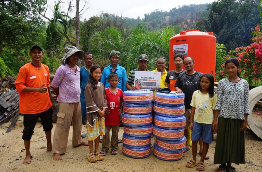 sarana air bersih pasca banjir dan longsor Tapanuli Tengah