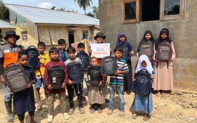 Bantuan Pendidikan Anak Yatim Korban Banjir Aceh Tamiang Bersama Jamaah Masjid Al Mawaddah dan Rumah Zakat