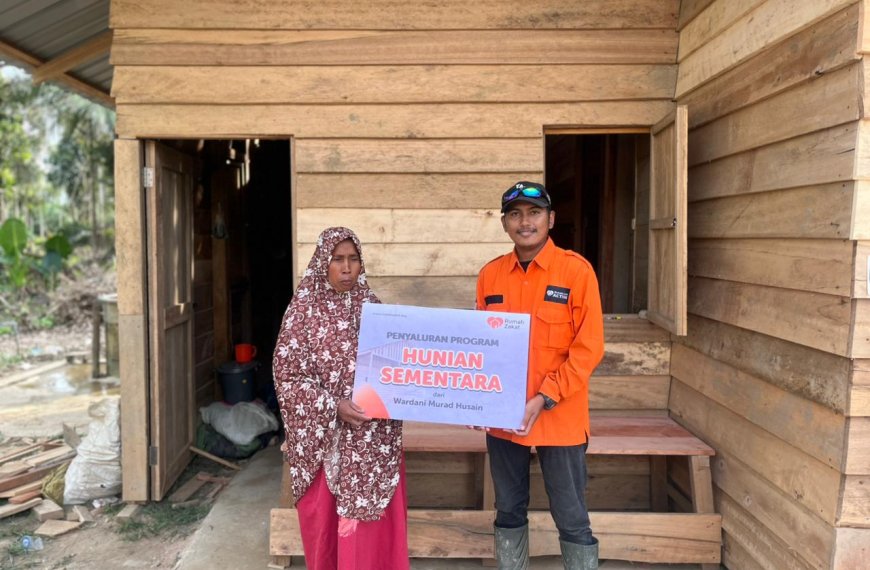 hunian sementara Aceh Utara bantuan Rumah Zakat