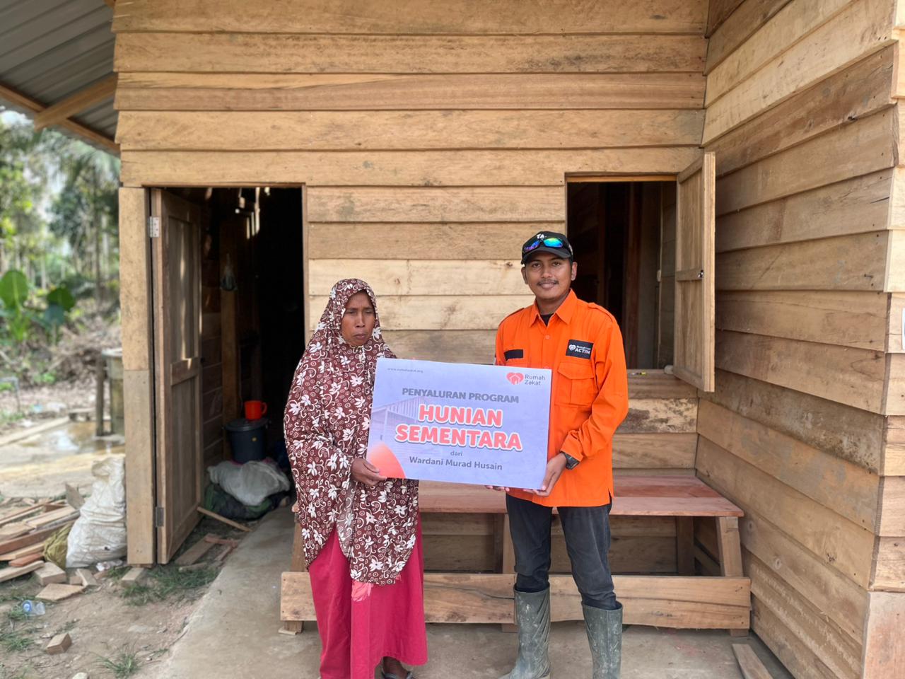 hunian sementara Aceh Utara bantuan Rumah Zakat