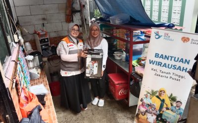 Penyaluran Sarana Usaha OK OCE Peduli Bersama Rumah Zakat Dukung UMKM Desa Berdaya Tanah Tinggi