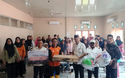 Buqu bersama Rumah Zakat (Bimbingan Mudah Belajar Mengaji) salurkan kitchen shet untuk korban banjir di Padang