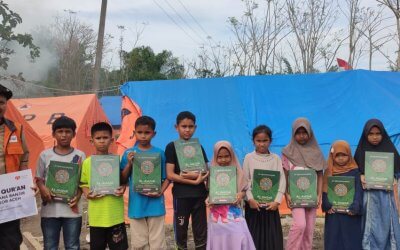 Rumah Zakat Gelar Syiar Qur’an untuk Anak santri Terdampak Banjir di bireuen.