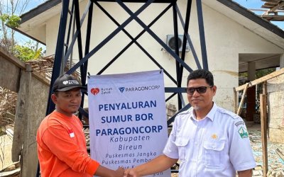 ParagonCorp dan Rumah Zakat Resmikan Sumur Bor di Puskesmas Peusangan, Bireuen