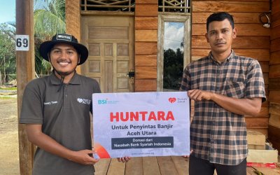 BSI dan Rumah Zakat Serahkan 4 Unit Hunian Sementara untuk Penyintas Banjir di Desa Geudumbak