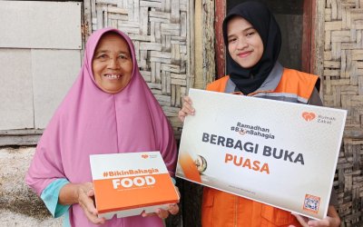 Buka Puasa Bandar Lampung: Rumah Zakat Salurkan 150 Paket untuk Warga Bumi Waras