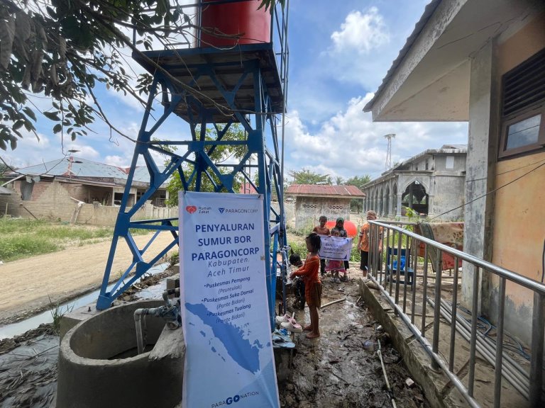 ParagonCorp dan Rumah Zakat Salurkan Sumur Bor untuk Pustu Tualang, Dukung Pemulihan Pascabencana di Aceh Timur