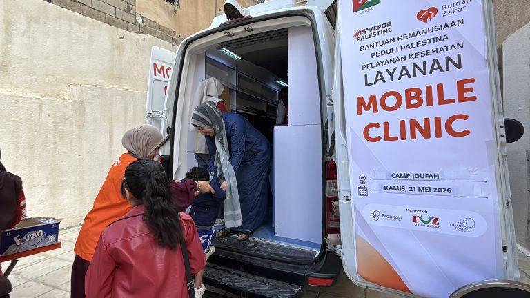 Rumah Zakat Hadirkan Layanan Kesehatan Gratis bagi Pengungsi Palestina
