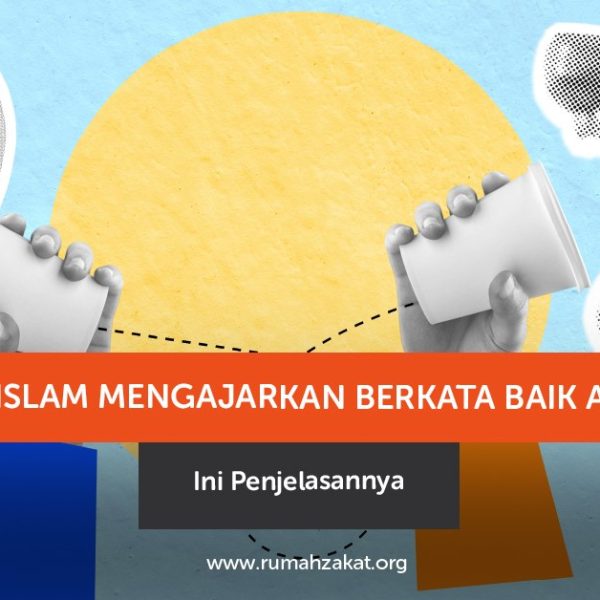 ilustrasi muslim menjaga lisan dan berkata baik dalam Islam