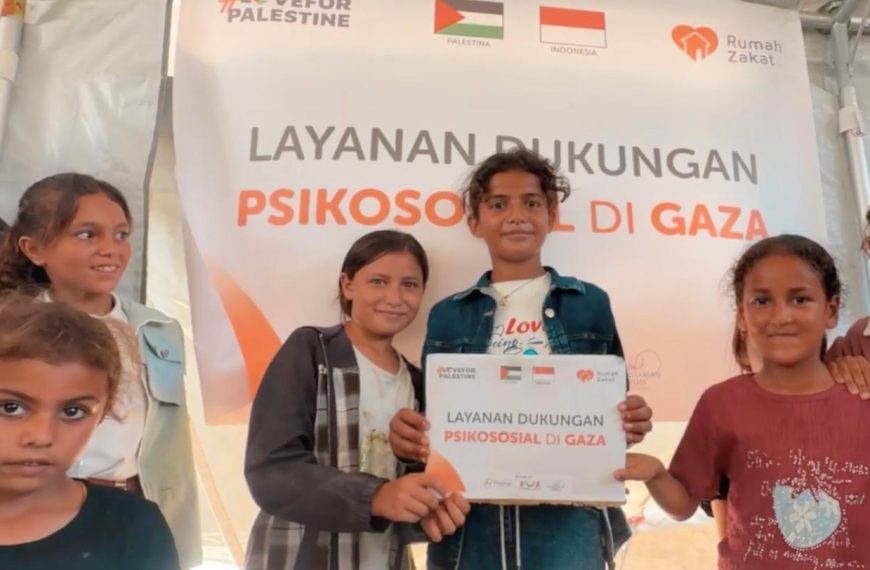 Foto anak-anak mengikuti Psikososial untuk Pulihkan Trauma Anak-Anak Gaza