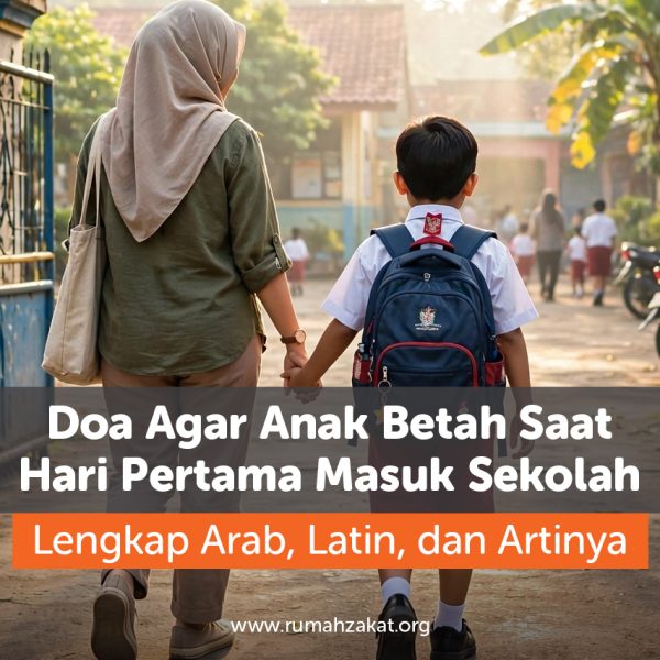 Ilustrasi anak sekolah diantar orangtuanya