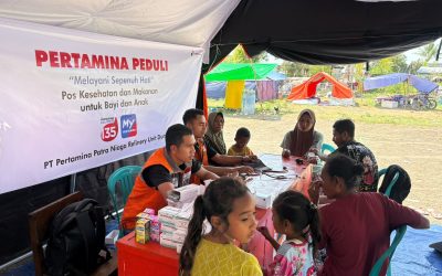 PT Pertamina Patra Niaga Refinery Unit Dumai Bersama Rumah Zakat Hadirkan Layanan Kesehatan dan Makanan Anak untuk Penyintas Gempa NTT