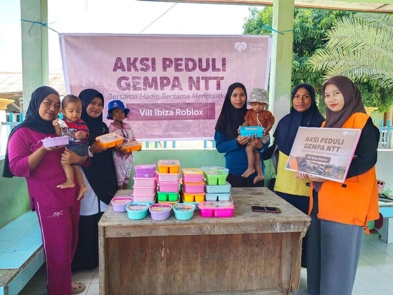 Vill IBIZA ROBLOX bersama Rumah Zakat menyalurkan 41 paket makanan bergizi untuk bayi dan balita di Nagekeo. Vill IBIZA ROBLOX bersama Rumah Zakat menyalurkan 41 paket makanan bergizi untuk bayi dan balita di Nagekeo.