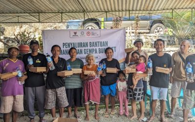 BAMUIS BNI dan UPZ BAZNAS BNI Bersama Rumah Zakat Salurkan Air Mineral dan Makanan Siap Saji bagi Penyintas Gempa di Manggarai
