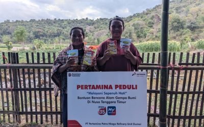 PT Pertamina Patra Niaga Refinery Unit Dumai Bersama Rumah Zakat Salurkan 60 Makanan untuk Anak-anak dan Bayi Penyintas Gempa di Manggarai Timur