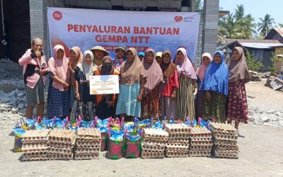 Flip dan Rumah Zakat menyalurkan sembako untuk penyintas gempa di Nagekeo NTT
